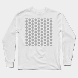 Mid Century Modern Retro 60s Waves Pattern  (40% Grey) Long Sleeve T-Shirt